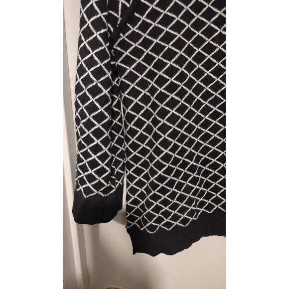 Philosophy Republic Clothing Sweater Womens Small Black Geometric 3/4 Sleeve - Picture 5 of 5